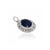 Natural 2.78ct Blue Sapphire & Diamond Cluster Art Deco Pendant in 14k Gold For Sale - Image 4 of 15