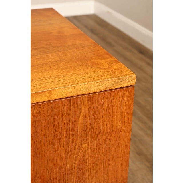 Mid Century Modern Sculpted Walnut Long Dresser For Sale - Image 12 of 18