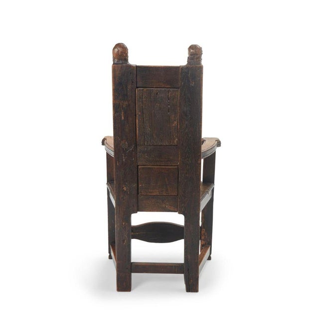 Renaissance 17th Century French Renaissance Oak Caquetoire For Sale - Image 3 of 8