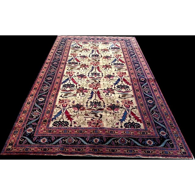 Camel Ground Persian Tabriz Rug For Sale - Image 9 of 9