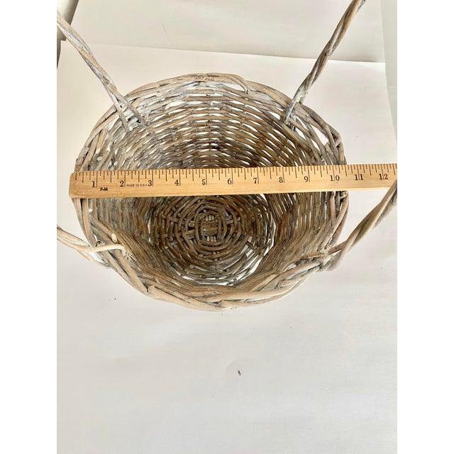 Late 20th Century Vintage Rattan Unique Hanging Basket For Sale - Image 5 of 13