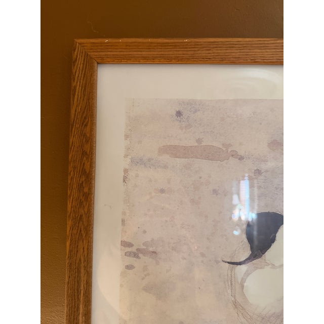 Brown Vintage 1983 Lars Jonsson Avocet Exhibition Poster, Naturhistoriska Riksmuseet Stockholm, Framed in Oak For Sale - Image 8 of 10