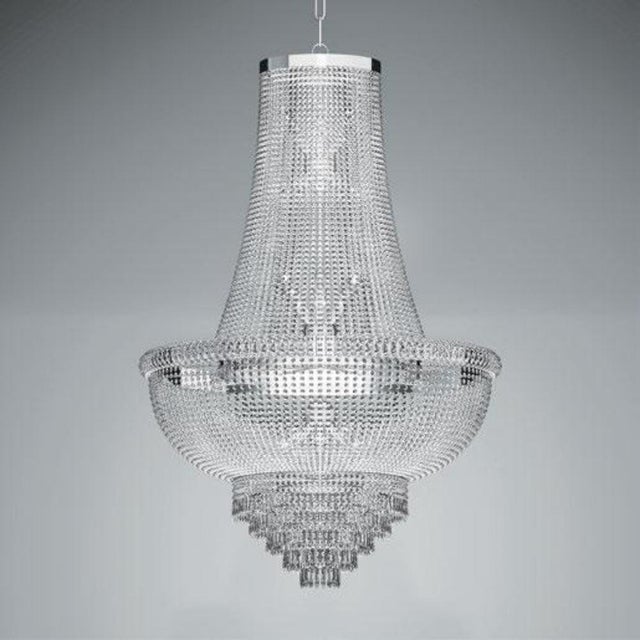 Not Yet Made - Made To Order Empire 18 Lights Chandelier in Gold Plate and Full Cut Crystal by Aggiolight For Sale - Image 5 of 6