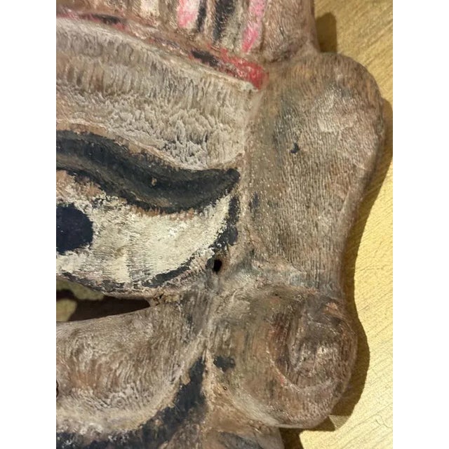 Southeast Asian Folk Art Wooden Mask For Sale In Los Angeles - Image 6 of 8
