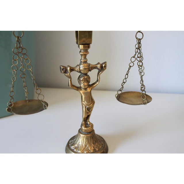 Vintage Brass Scales of Justice Cherub Scale Chairish