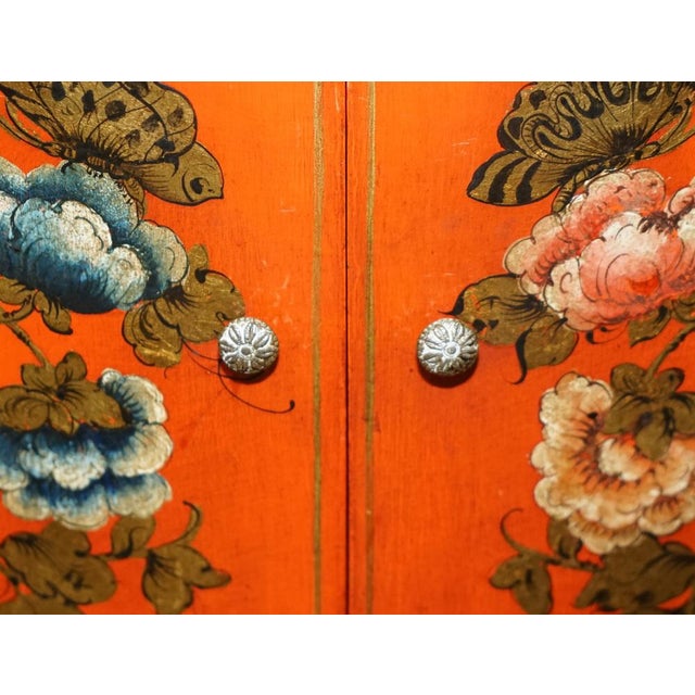 Brown Vintage Chinese Chinoiserie Lacquer Side Cabinet, 1920s For Sale - Image 8 of 18
