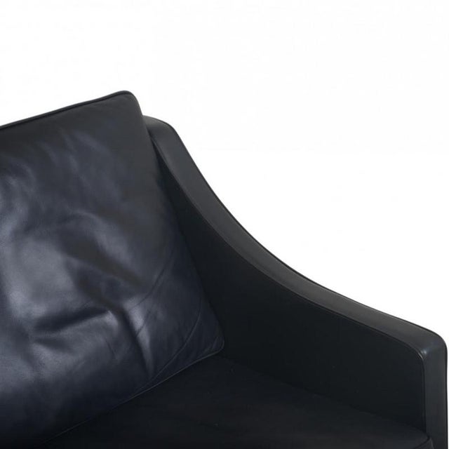 Animal Skin Model 2209 3-Seater Sofa in Black Leather by Børge Mogensen, 1980s For Sale - Image 7 of 18