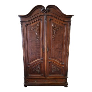 Antique French Baroque Normandy XIV Armoire For Sale