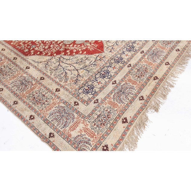 Early 20th Century Doris Leslie Blau Antique Turkish Silk Prayer Rug For Sale - Image 5 of 8