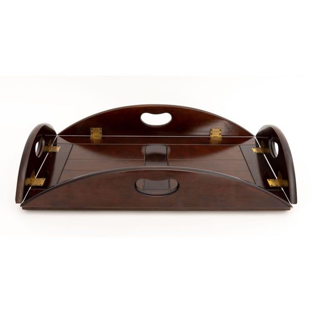 Bombay Company Mahogany Rolling Tea Trolley For Sale - Image 10 of 11