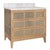 Contemporary Matthew Izzo Home Wynn Cerused Oak Single Porcelain Sink Bath Vanity With Carrara Marble Top, 3 Caned Drawers and Brass Knobs For Sale - Image 3 of 10