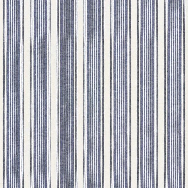 Modern Schumacher X Mark D. Sikes Ojai Stripe in Indigo Fabric For Sale - Image 3 of 3