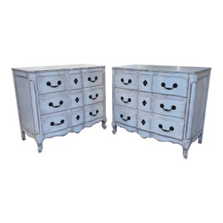 1950s Old Painted Commodes Chests - A Pair For Sale