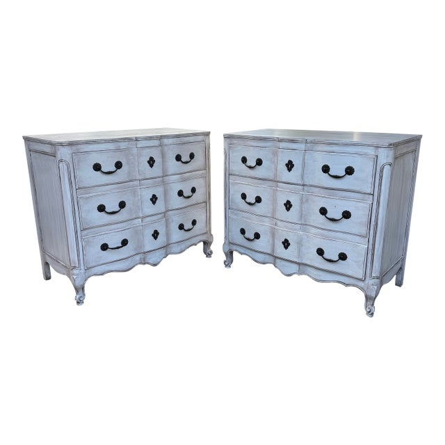 Old Painted Commodes Chests - A Pair For Sale