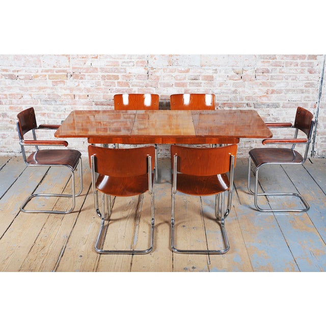 Bauhaus Foling Table in Oak by J. Halabala for Up Zavody, 1930s For Sale - Image 13 of 15