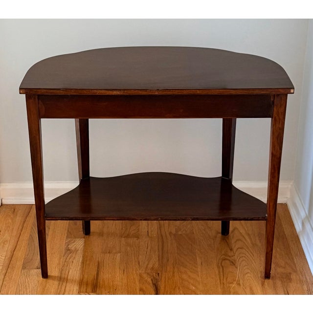 Traditional Petite Demilune Table by Mersman Furniture For Sale - Image 3 of 12