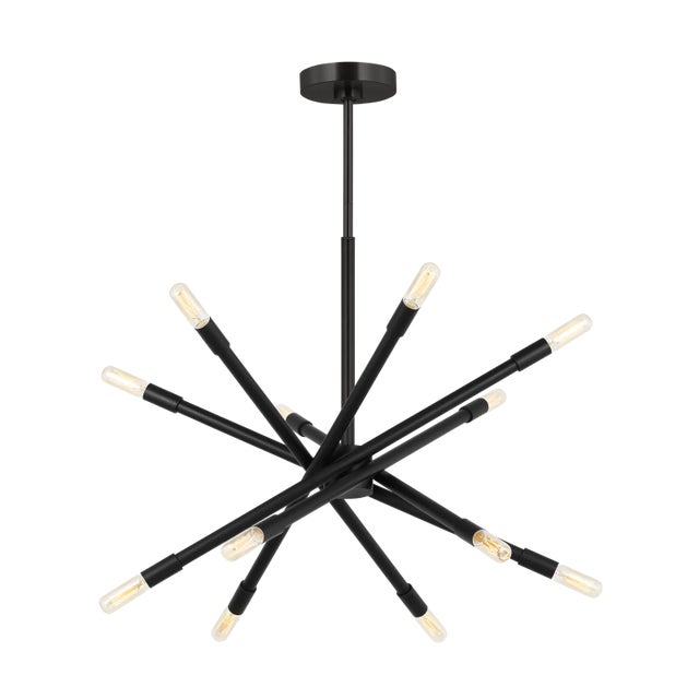 A geometric design lends elegance to this contemporary sputnik sphere chandelier. The Eastyn series by Chapman & Myers was...