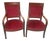 Empire Cherry Red Armchairs, 1890, Set of 2 For Sale