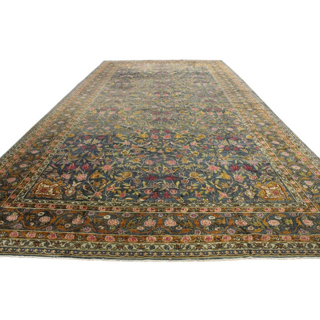 Late 19th Century Indian Agra Rug, 09'09 X 19'08 For Sale - Image 4 of 10