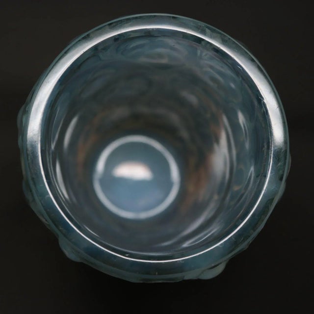 Rene Lalique Opalescent Glass 'Raisins' Vase For Sale - Image 9 of 11