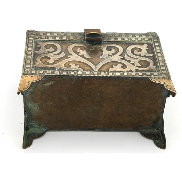 Silver Antique 19th Century Silver Overlay "Teremok" Casket / Jewelry Box For Sale - Image 8 of 8