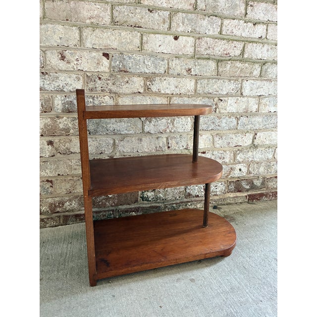 1930s Deco Wooden Tiered Step Side Table For Sale - Image 4 of 16
