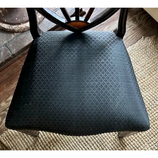 Federal Shield Back Chair With Inlaid Marquetry and Nailheads For Sale - Image 10 of 11