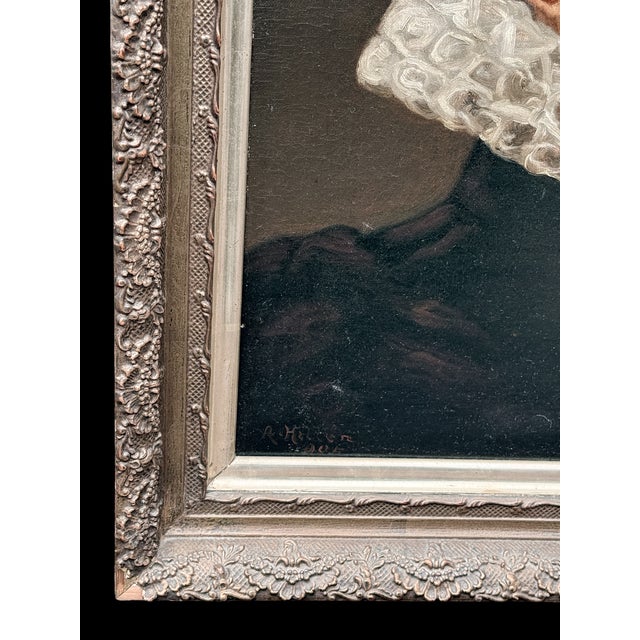 Antique Oil Painting After Frans Hals Portrait of Gentleman, Signed A. Hiller For Sale - Image 10 of 14