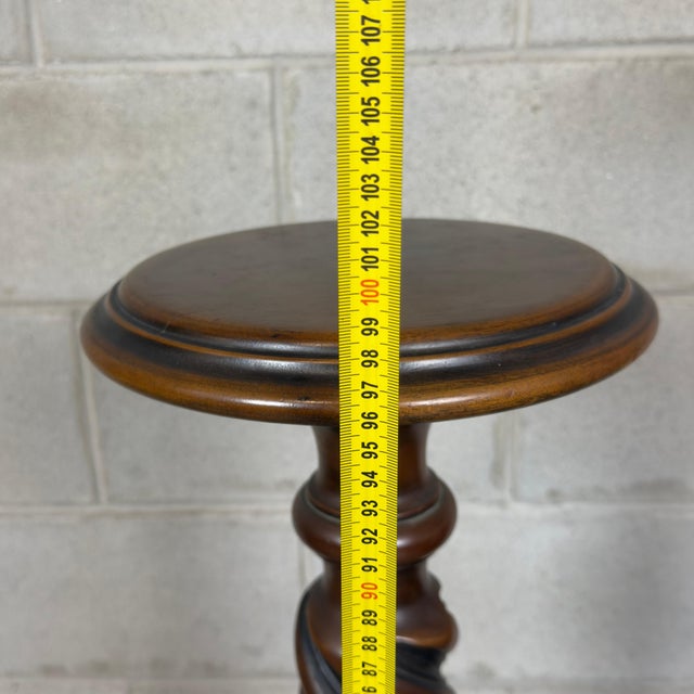 Vintage Wooden Pedestal from Artigianato Italiano, 1960s For Sale - Image 10 of 11