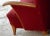 Scandinavian Lounge Chair With Oak Armrest Conical Legs Red Wool, 1940's For Sale - Image 9 of 9