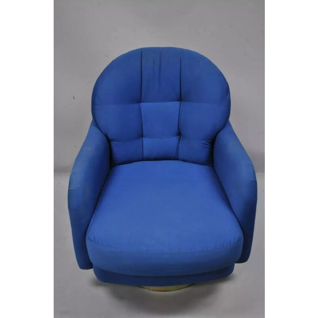 Late 20th Century Milo Baughman Thayer Coggin Mid Century Modern Swivel Tilt Club Lounge Chair For Sale - Image 12 of 12