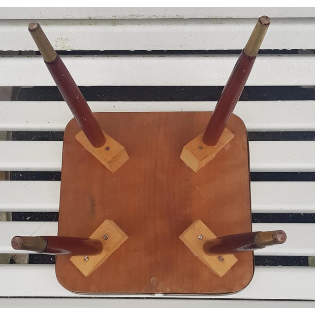 Flower Stand with Grey-Black Glass Top, 1950s, in Very Good conditions. Designed 1950 to 1959