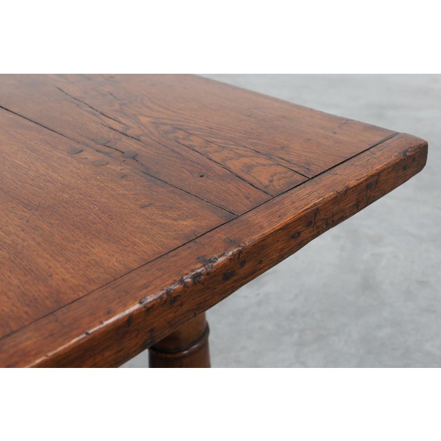 Large French Renaissance Revival Oak Refectory Dining Table, 1880 For Sale - Image 12 of 15