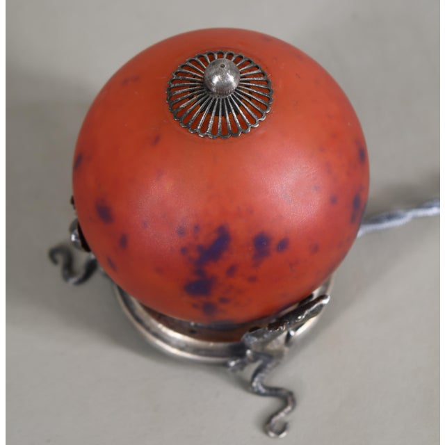 French Art Deco Night Lamp by E. Val Et Cie. - 1920s France For Sale - Image 9 of 14
