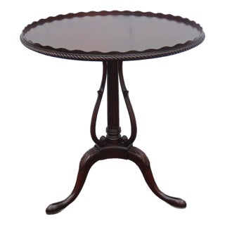 Weiman Furniture Pie Crust Flame Mahogany Round Side End Table 6631 For Sale