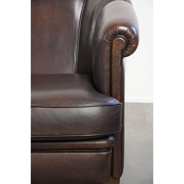 Three-Seater Sofa in Sheepskin Leather For Sale - Image 14 of 15