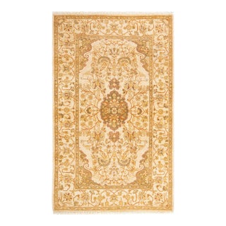 Mogul, One-of-a-Kind Hand-Knotted Area Rug - Ivory, 3' 2" x 5' 1" For Sale