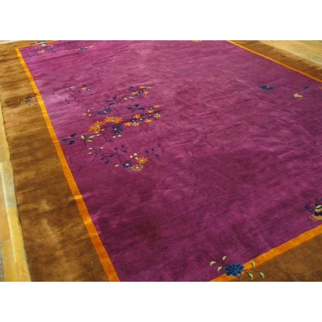 Textile 1920s Chinese Art Deco Carpet ( 11' x 16'6" - 335 x 503 ) For Sale - Image 7 of 12