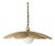 Pure Brass Handmade Pendant Light, Brushed Brass Flower Chandelier, Milk Glass Globe Pendant Lamp, Floral Lighting Fixture For Sale