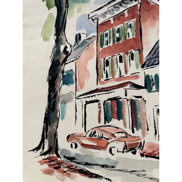 Original watercolor on paper by Henry Emil Salloch, also known as Heinz Emil Salloch, the German-born American artist and...