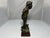 Bronze Bronzed Spelter Boy Figurine on Marble Base - Continental Antique For Sale - Image 8 of 10