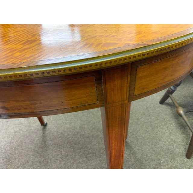 Wood Early 20th Century Satinwood English Edwardian Table For Sale - Image 7 of 15
