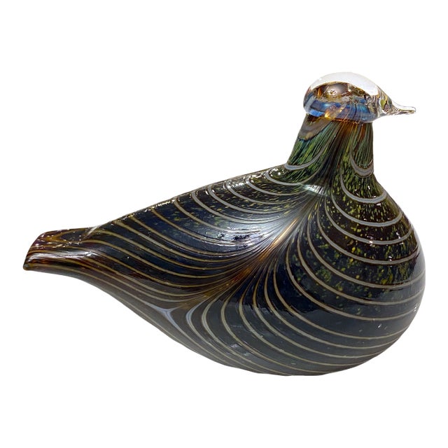 Stunning Mid 20th Century Oiva Toikka for Iittala Glass Bird Sculpture For Sale