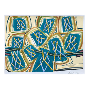 Barbara Beck 1992 Abstract Painting on Paper - Signed/Dated/Unframed