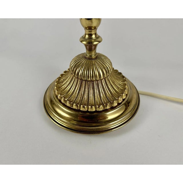 Metal Vintage Bedside Lamps Floral Home Lighting, Set of 2 For Sale - Image 7 of 9