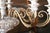 1940s Italian Rococo Revival Painted Wood & Gilt Wrought Iron 8-Light Chandelier For Sale - Image 9 of 18