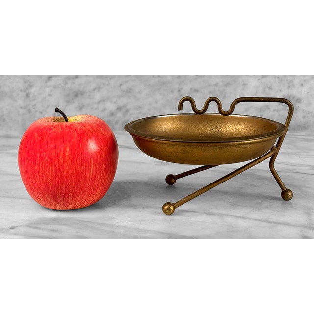 Vintage Atomic Gold Aluminum Cigar Ashtray, c. Mid 20th Century - Pairs Nicely with Many Mid-Century & Eclectic Interior...