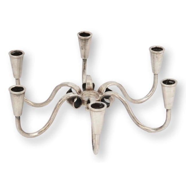 Midcentury Modern Danish Carl Frederik Christiansen Candle Holders, 3 PCS For Sale - Image 4 of 9