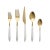 Metal VIETRI Ares Oro & White Five-Piece Place Setting For Sale - Image 7 of 7