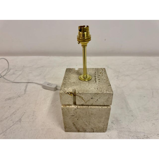 Vintage Italian Travertine Lamp by Fratelli Manelli, 1970s For Sale - Image 10 of 18